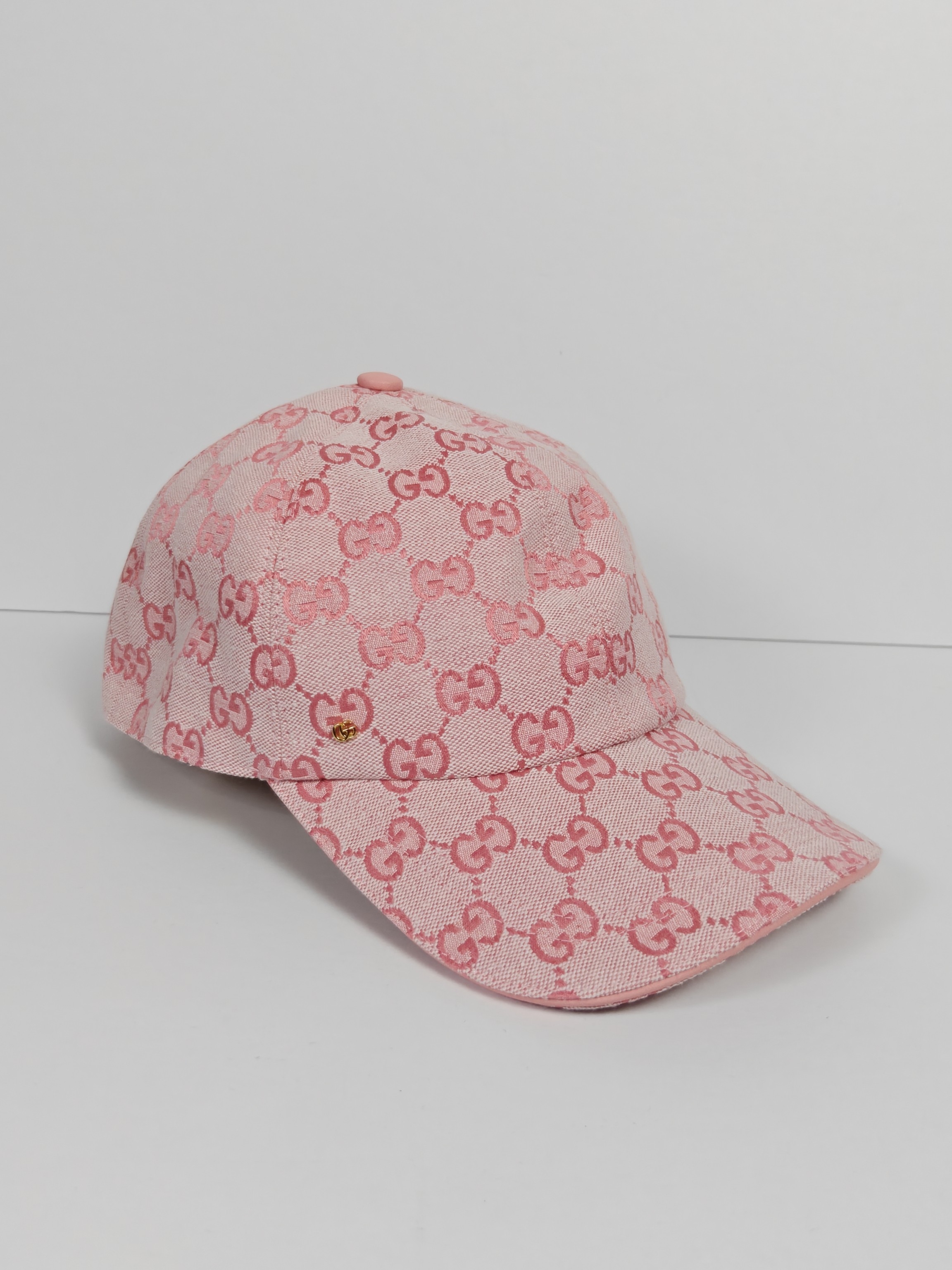 Gucci Pink Gg Monogram Baseball Cap